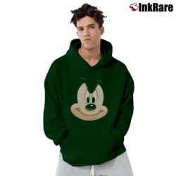 Men’s Disney Mickey Mouse Big Face Smile Pullover Hoodie in forest green | Cozy, Durable, Modern Fit