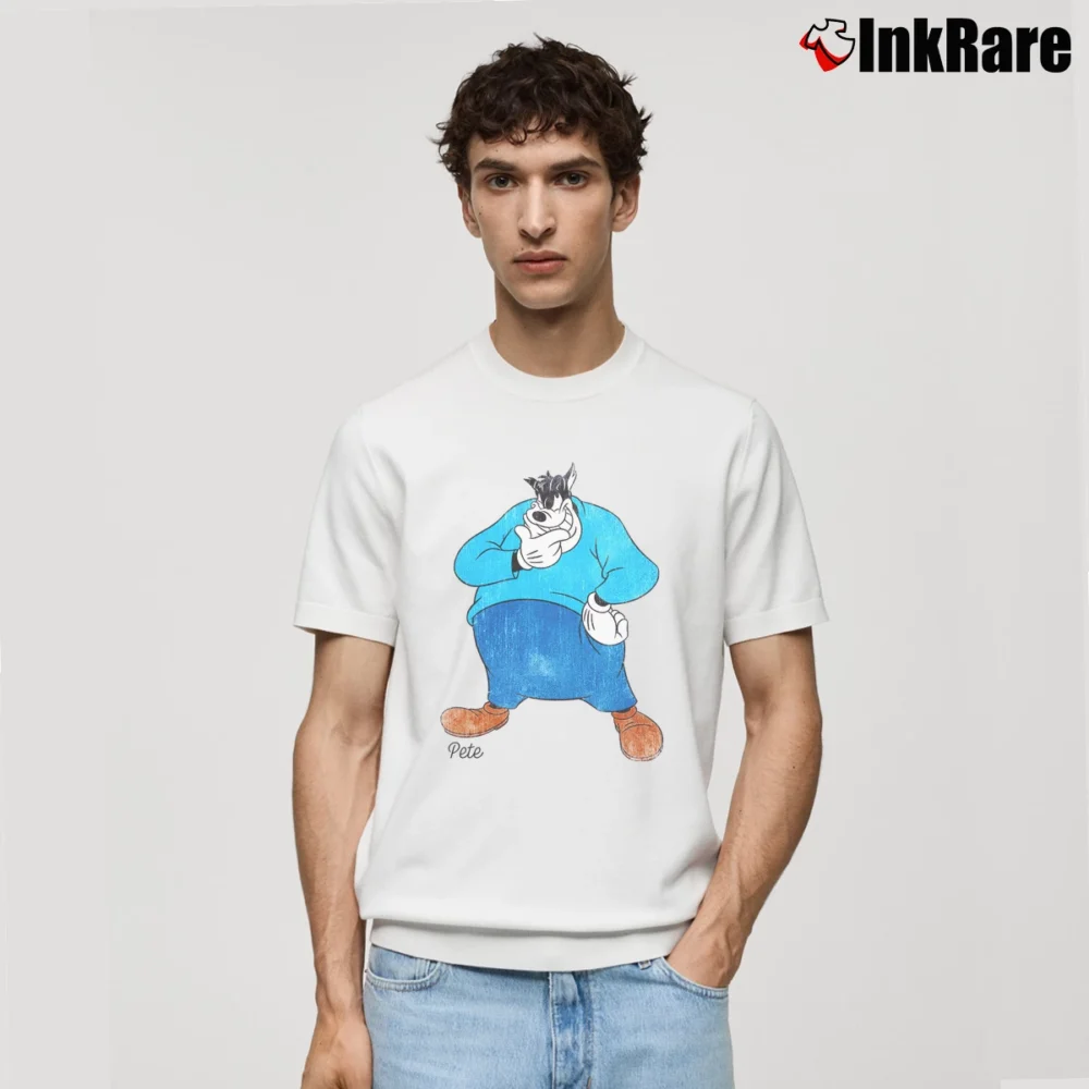Men’s Disney Mickey Mouse Classic Pete Classic T-Shirt in white | Soft, Breathable Everyday Wear