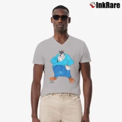 Men’s Disney Mickey Mouse Classic Pete V-Neck Tee in sport grey | Sharp, Breathable, Everyday Staple