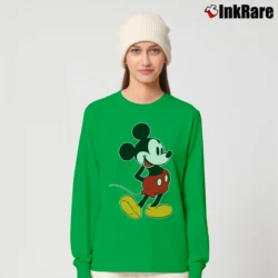 Women’s Disney Mickey Mouse Classic Pose Long-Sleeve Top in irish green | Sleek, Versatile, All-Season