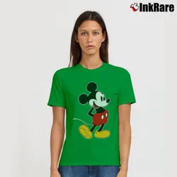 Women’s Disney Mickey Mouse Classic Pose Signature T-Shirt in irish green | Soft, Flattering Fit