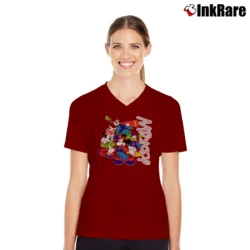Women’s Disney Mickey Mouse Classic V-Neck Tee in maroon | Chic Neckline, Soft Texture