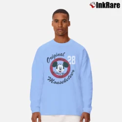 Men’s Disney Mickey Mouse Club Mouseketeer Long-Sleeve Shirt in light blue | Sleek, Lightweight, Year-Round Wear