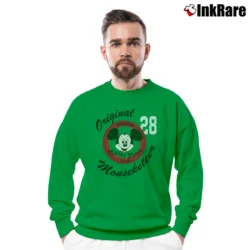 Men’s Disney Mickey Mouse Club Mouseketeer Crewneck Sweatshirt in irish green | Cozy Fabric, Clean Style
