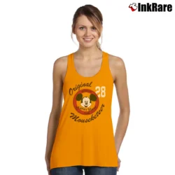 Women’s Disney Mickey Mouse Club Mouseketeer Tank Top in orange | Lightweight, Movement-Friendly
