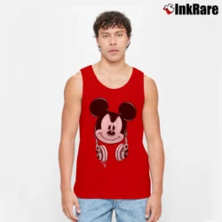Men’s Disney Mickey Mouse Dj Headphones Tank Top in red | Breathable, Active-Friendly Design