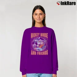 Women’s Disney Mickey Mouse Friends Donald Goofy Relaxed Sweatshirt in purple | Soft, Laid-Back Vibe