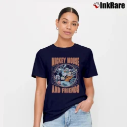 Women’s Disney Mickey Mouse Friends Donald Goofy Signature T-Shirt in navy | Soft, Flattering Fit