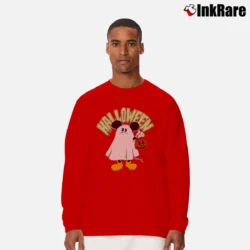Men’s Disney Mickey Mouse Happy Halloween Trick Or Treat Long-Sleeve Shirt in red | Sleek, Lightweight, Year-Round Wear