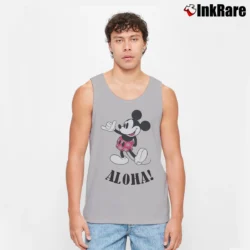 Men’s Disney Mickey Mouse Hawaii Aloha Tank Top in sport grey | Breathable, Active-Friendly Design