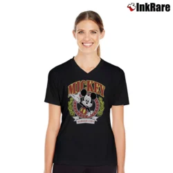 Women’s Disney Mickey Mouse Kansas City V-Neck Tee in black | Chic Neckline, Soft Texture