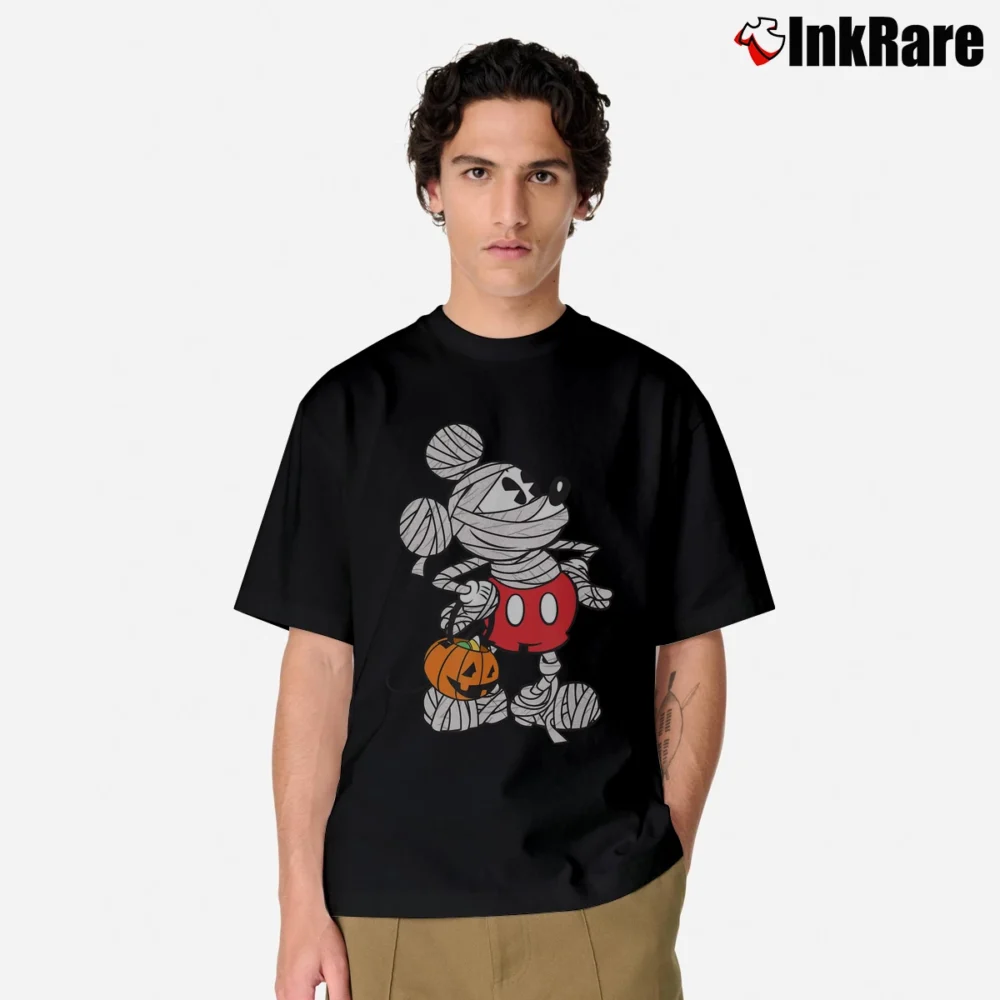 Men’s Disney Mickey Mouse Mummy Halloween Classic T-Shirt in black | Soft, Breathable Everyday Wear