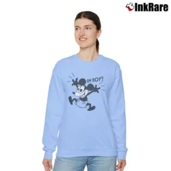 Women’s Disney Mickey Mouse Oh Boy Relaxed Sweatshirt in light blue | Soft, Laid-Back Vibe