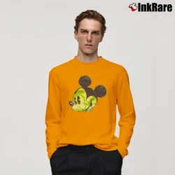Men’s Disney Mickey Mouse Palm Tree Head Fashion Long-Sleeve Shirt in orange | Sleek, Lightweight, Year-Round Wear