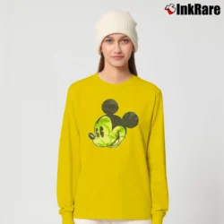 Women’s Disney Mickey Mouse Palm Tree Head Fashion Long-Sleeve Top in yellow | Sleek, Versatile, All-Season