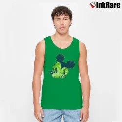 Men’s Disney Mickey Mouse Palm Tree Head Fashion Tank Top in irish green | Breathable, Active-Friendly Design