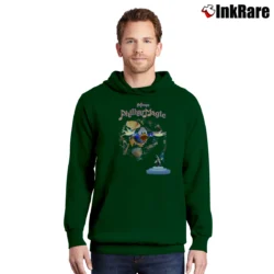 Men’s Disney Mickey Mouse Philharmagic Cartoon Pullover Hoodie in forest green | Cozy, Durable, Modern Fit
