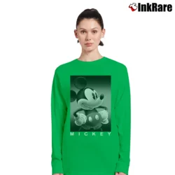 Women’s Disney Mickey Mouse Photo Real Long-Sleeve Top in irish green | Sleek, Versatile, All-Season