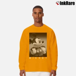 Men’s Disney Mickey Mouse Photo Real Long-Sleeve Shirt in orange | Sleek, Lightweight, Year-Round Wear