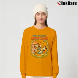 Women’s Disney Mickey Mouse Retro Poster Piano Long-Sleeve Top in orange | Sleek, Versatile, All-Season