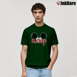 Men’s Disney Mickey Mouse Classic T-Shirt in forest green | Soft, Breathable Everyday Wear