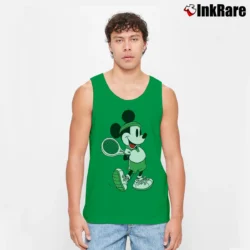Men’s Disney Mickey Mouse Tennis Graphic Tank Top in irish green | Breathable, Active-Friendly Design