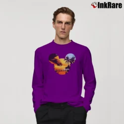 Men’s Disney Mickey Mouse Tropical Sunset Logo Long-Sleeve Shirt in purple | Sleek, Lightweight, Year-Round Wear
