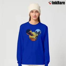 Women’s Disney Mickey Mouse Tropical Sunset Logo Long-Sleeve Top in royal blue | Sleek, Versatile, All-Season