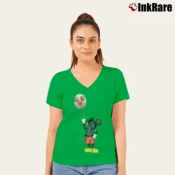 Women’s Disney Mickey Mouse V-Neck Tee in irish green | Chic Neckline, Soft Texture