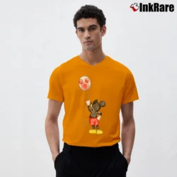 Men’s Disney Mickey Mouse V-Neck Tee in orange | Sharp, Breathable, Everyday Staple