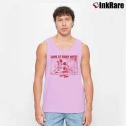 Men’s Disney Mickey Runaway Love At First Bite Tank Top in light pink | Breathable, Active-Friendly Design