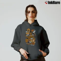 Women’s Disney Mickey's Not So Scary Halloween Party Logo Cozy Hoodie in charcoal | Warm, Structured, Stylish