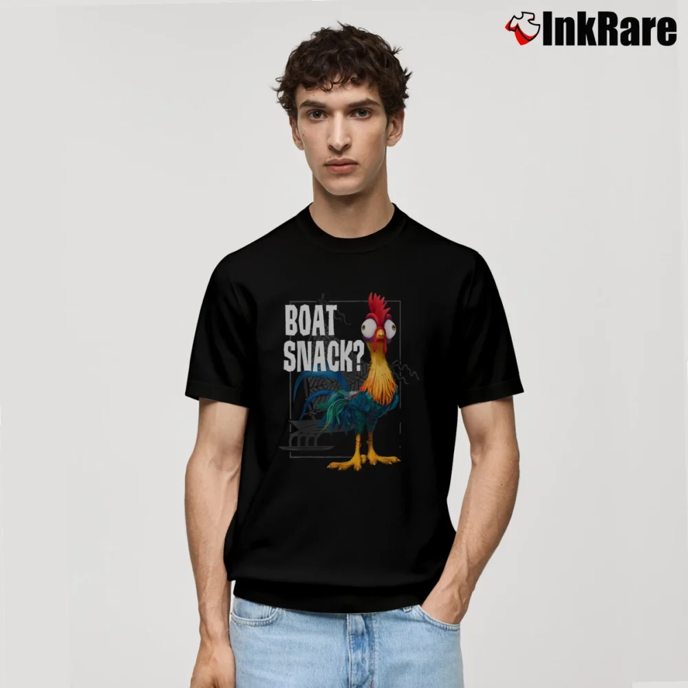 Men’s Disney Moana Hei Hei Boat Snack Vintage Poster Classic T-Shirt in black | Soft, Breathable Everyday Wear