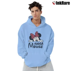 Men’s Disney Nana Mickey Minnie Family Matching Pullover Hoodie in light blue | Cozy, Durable, Modern Fit