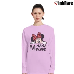 Women’s Disney Nana Mickey Minnie Family Matching Long-Sleeve Top in light pink | Sleek, Versatile, All-Season