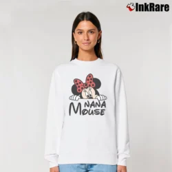 Women’s Disney Nana Mickey Minnie Family Matching Relaxed Sweatshirt in white | Soft, Laid-Back Vibe