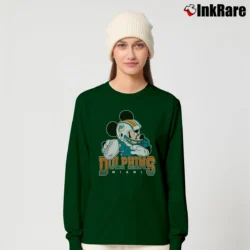 Women’s Disney NFL Mickey Mouse Miami Dolphins Quarterback Long-Sleeve Top in forest green | Sleek, Versatile, All-Season