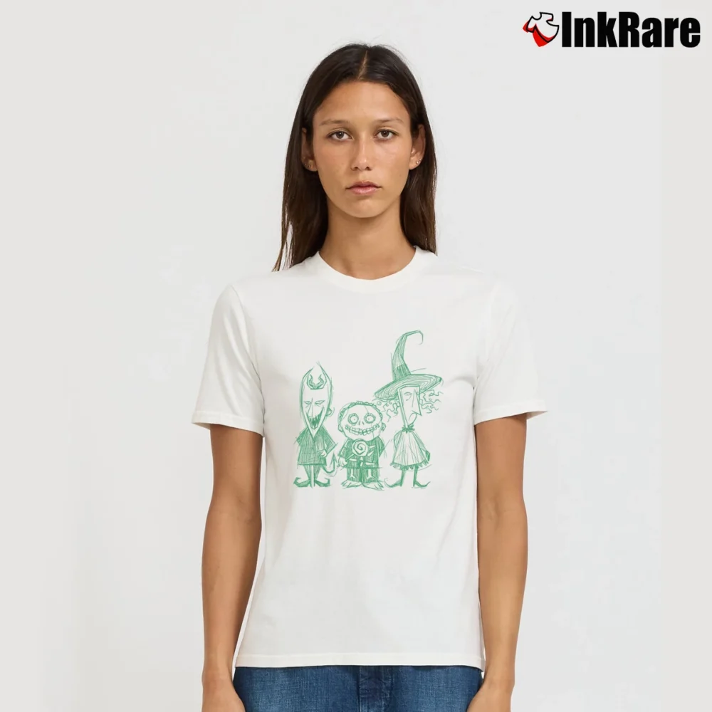 Women’s Disney Nightmare Before Christmas Oogie Boogie Trio T-Shirt in white | Soft, Flattering Fit