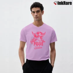 Men’s Disney Pirates Of The Caribbean Mickey Mouse V-Neck Tee in light pink | Sharp, Breathable, Everyday Staple