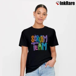 Women’s Disney Pixar Monsters Inc Scream Team Halloween T-Shirt in black | Soft, Flattering Fit