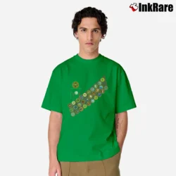 Men’s Disney Pixar Up Russell Patches Halloween Classic T-Shirt in irish green | Soft, Breathable Everyday Wear