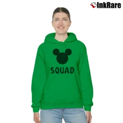 Women’s Disney Squad Family Vacation Mickey Mouse Cozy Hoodie in irish green | Warm, Structured, Stylish