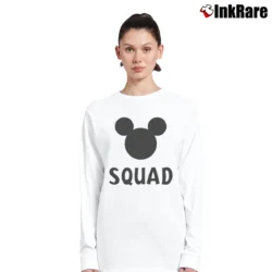 Women’s Disney Squad Family Vacation Mickey Mouse Long-Sleeve Top in white | Sleek, Versatile, All-Season