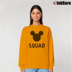 Women’s Disney Squad Family Vacation Mickey Mouse Relaxed Sweatshirt in orange | Soft, Laid-Back Vibe