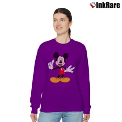 Women’s Disney Standing Mickey Mouse Relaxed Sweatshirt in purple | Soft, Laid-Back Vibe
