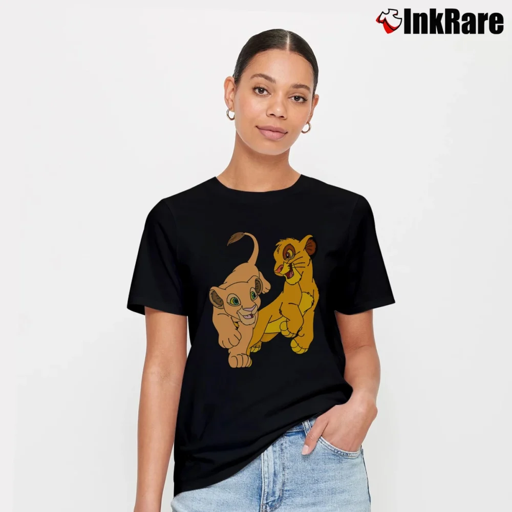 Women’s Disney The Lion King Anthracite Signature T-Shirt in black | Soft, Flattering Fit
