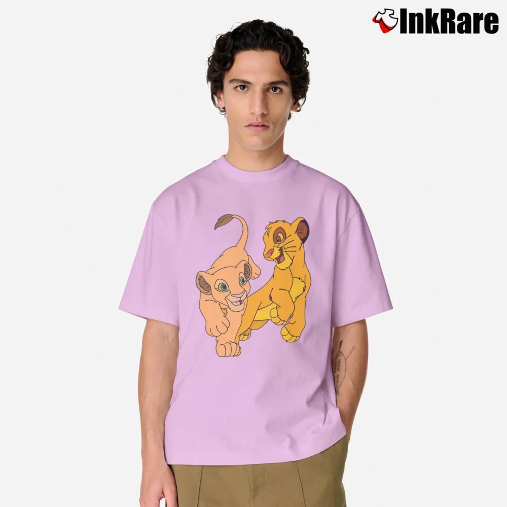 Men’s Disney The Lion King Anthracite Classic T-Shirt in light pink | Soft, Breathable Everyday Wear