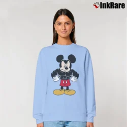 Women’s Disney Tough Mickey Mouse Graphic Relaxed Sweatshirt in light blue | Soft, Laid-Back Vibe