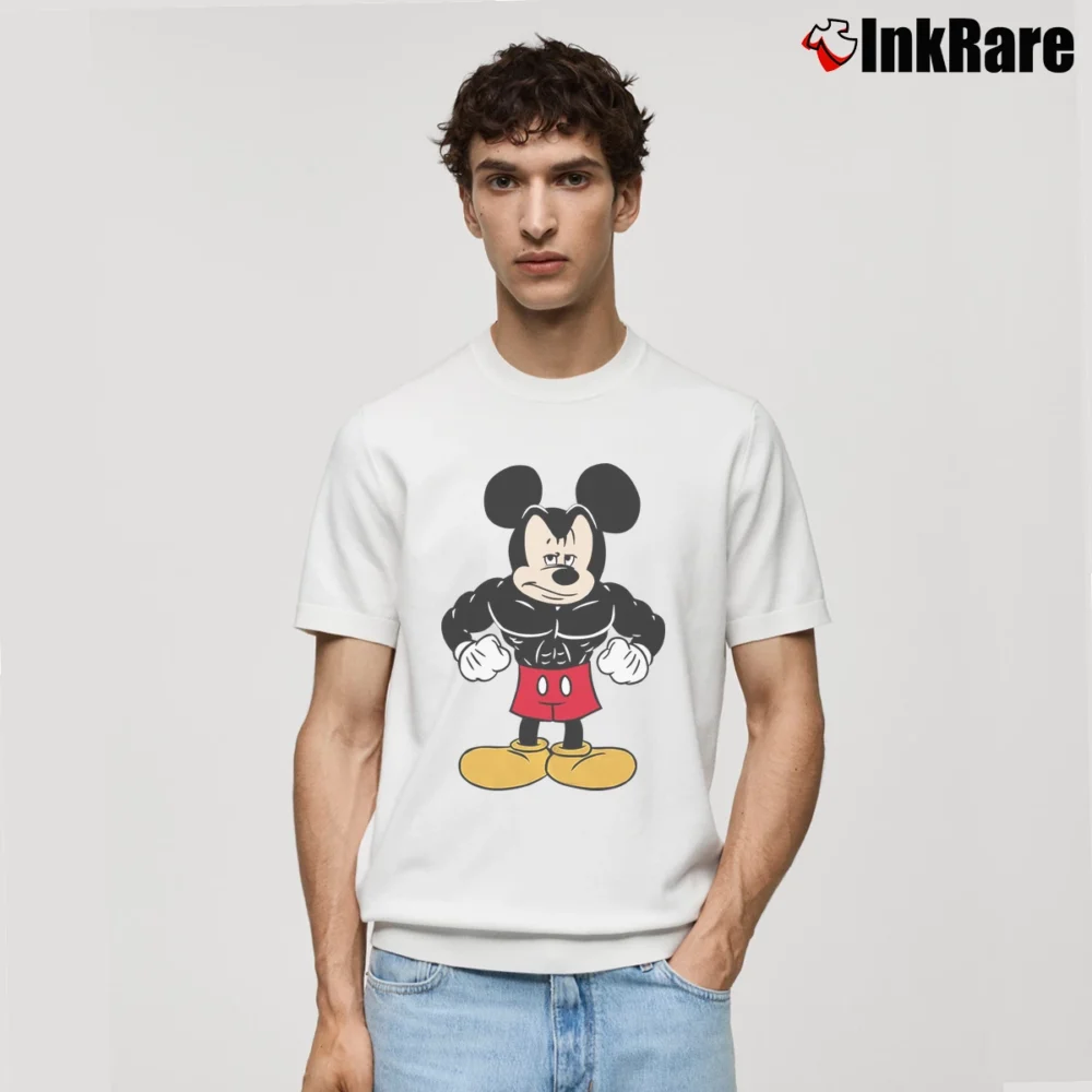 Men’s Disney Tough Mickey Mouse Graphic Classic T-Shirt in white | Soft, Breathable Everyday Wear