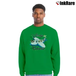 Men’s Disney Vacation Airplane Design Mickey Minnie Crewneck Sweatshirt in irish green | Cozy Fabric, Clean Style